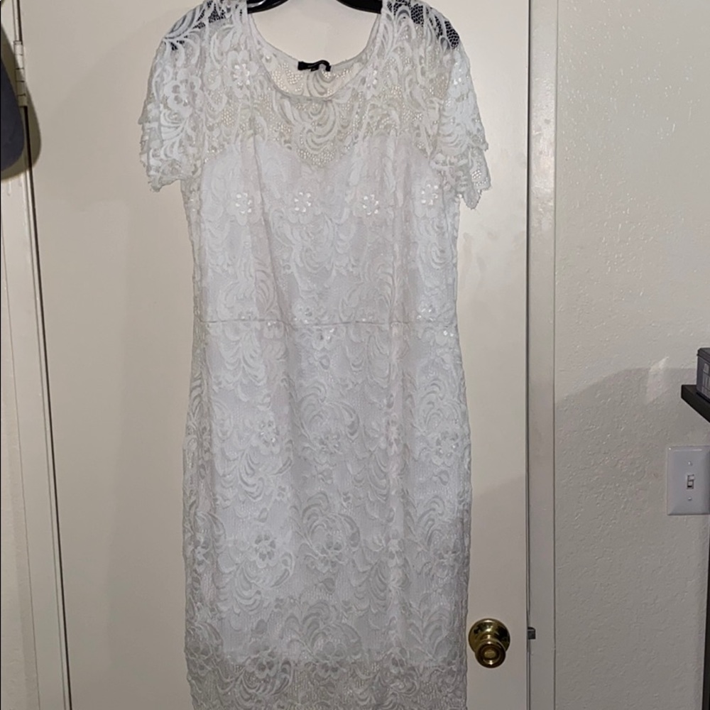 White lace dress